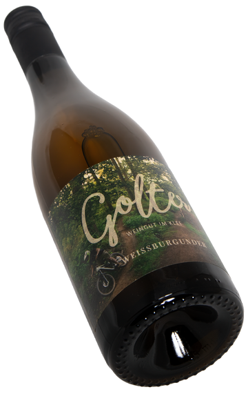 Golter Weingut im Klee Weissburgunder Downhill Mountainbike Wald Swagwine