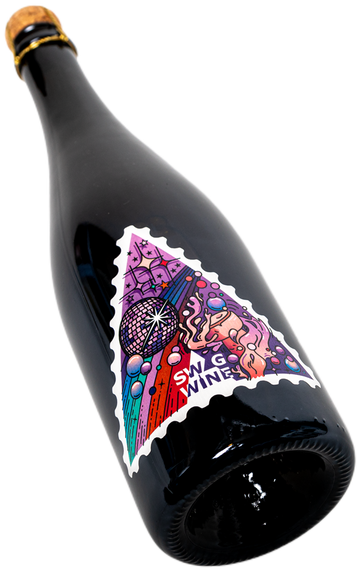Swagwine Selection Sekt Grand Cuvée Karl May Dreiecksetikett Briefmarke Diskokugel Sektkorken Party