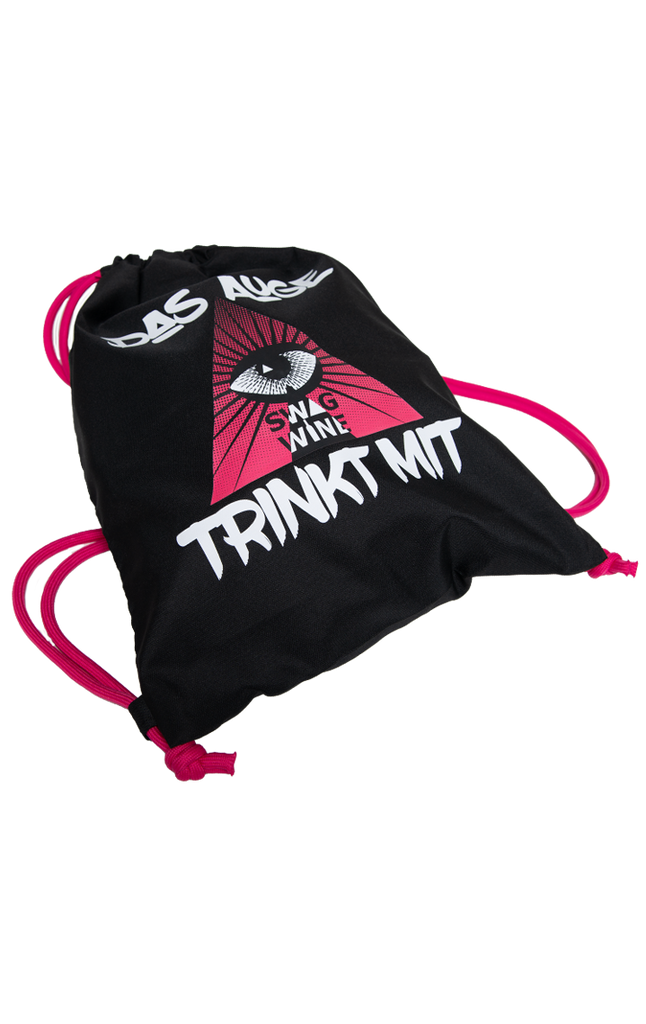Swagwine Das Auge trinkt mit Turnbeutel Gymsac