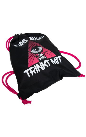 Swagwine Das Auge trinkt mit Turnbeutel Gymsac