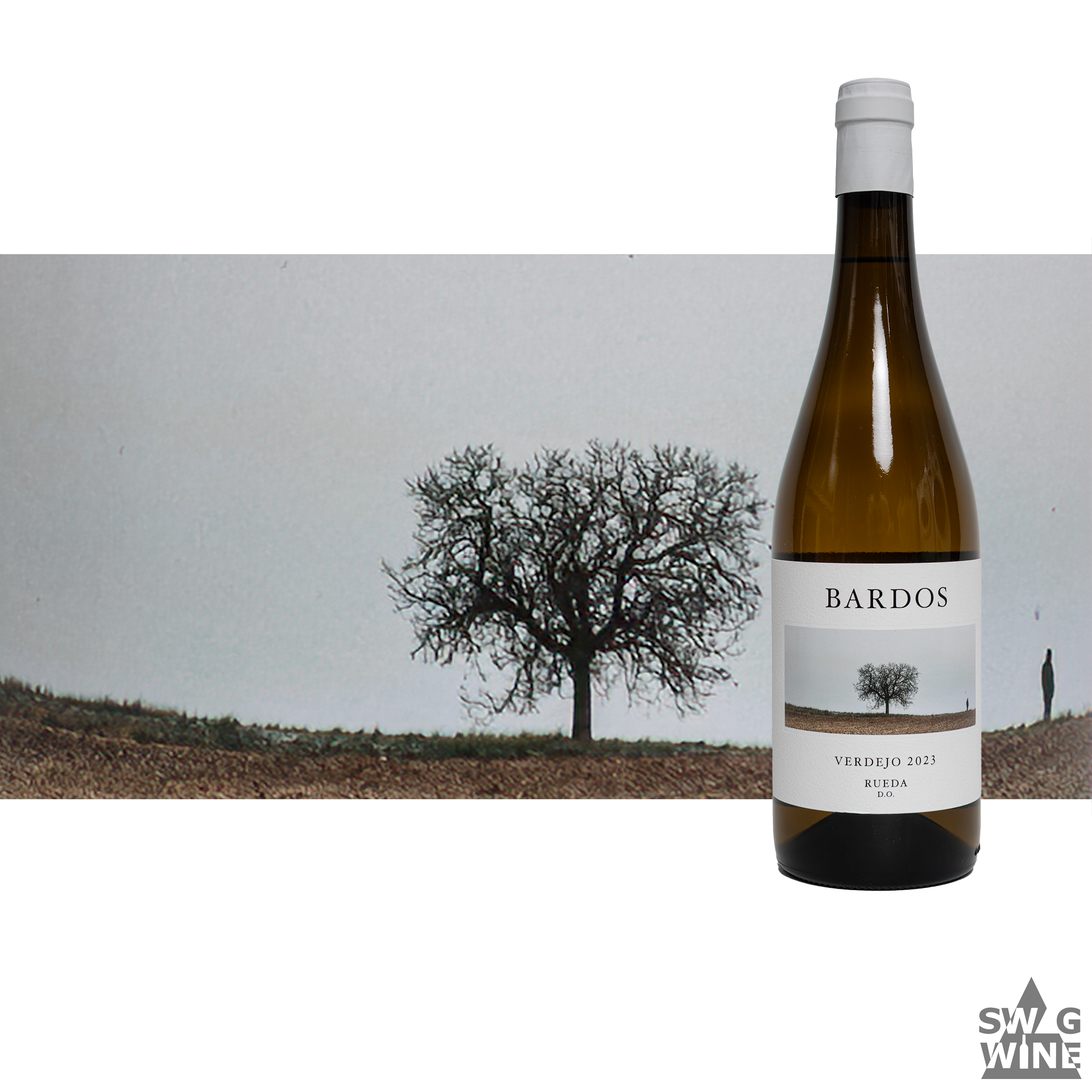 Bardos Verdejo Rueda D.O. spanischer Weißwein Wein mit Foto von Baum
