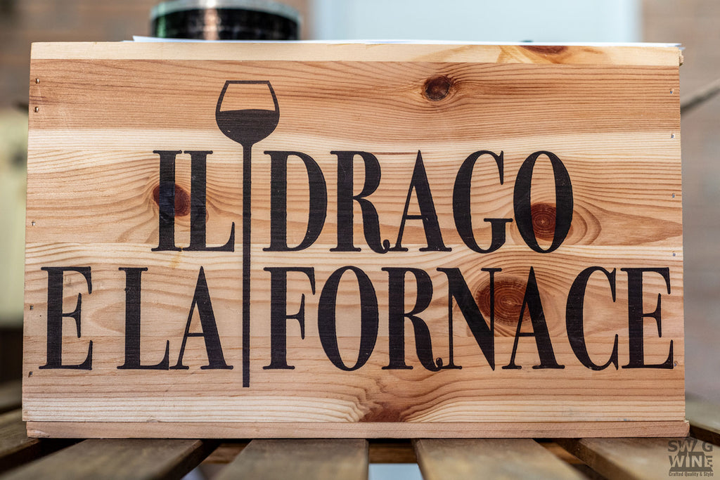 Il Drago e la Fornace Holzkiste für Wein