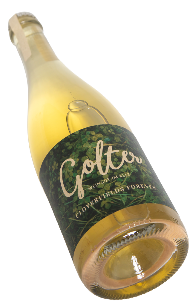 PetNat Cloverfields Forever Golter Weingut im Klee - naturbelassener Perlwein mit pink Grapefruit Limette und Muskatnoten