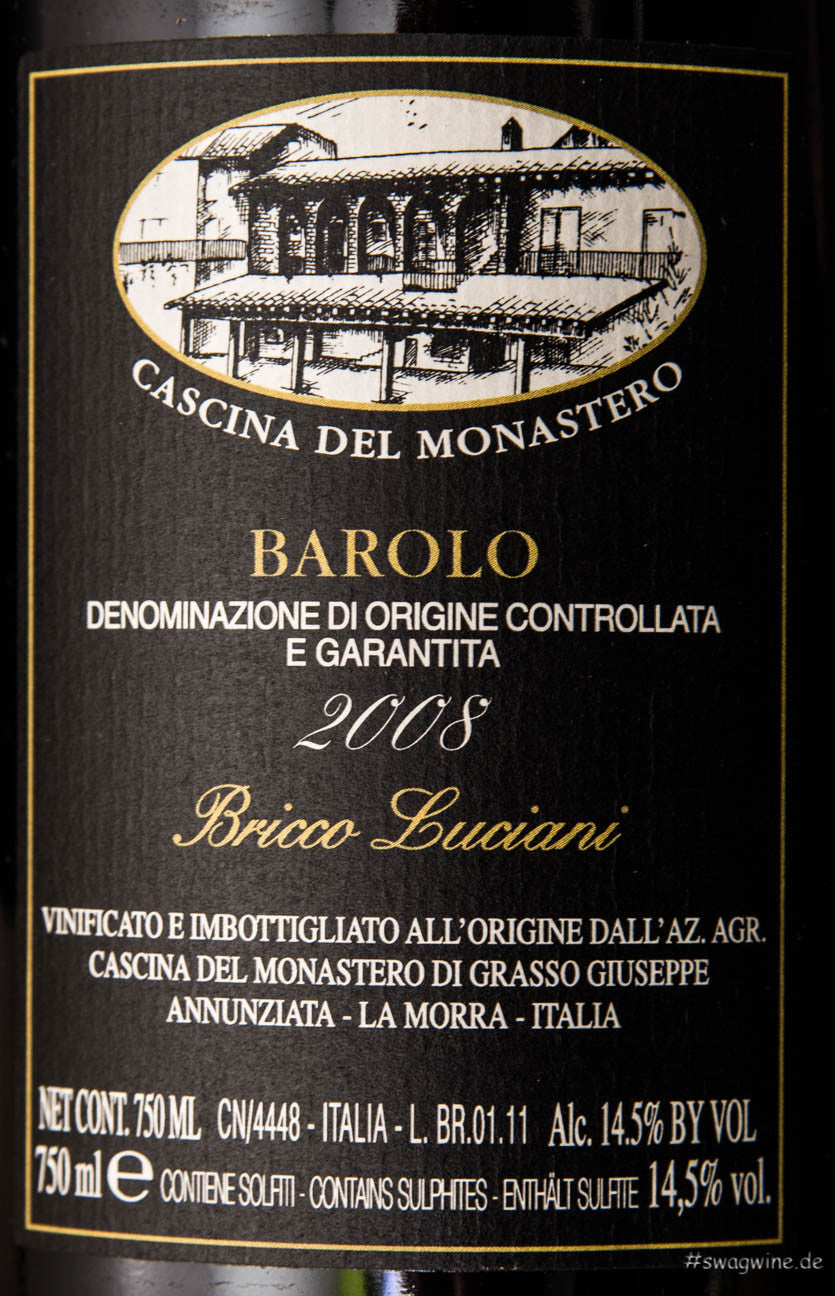 Barolo Bricco Luciani 2008 Swagwine Cascina del Monastero