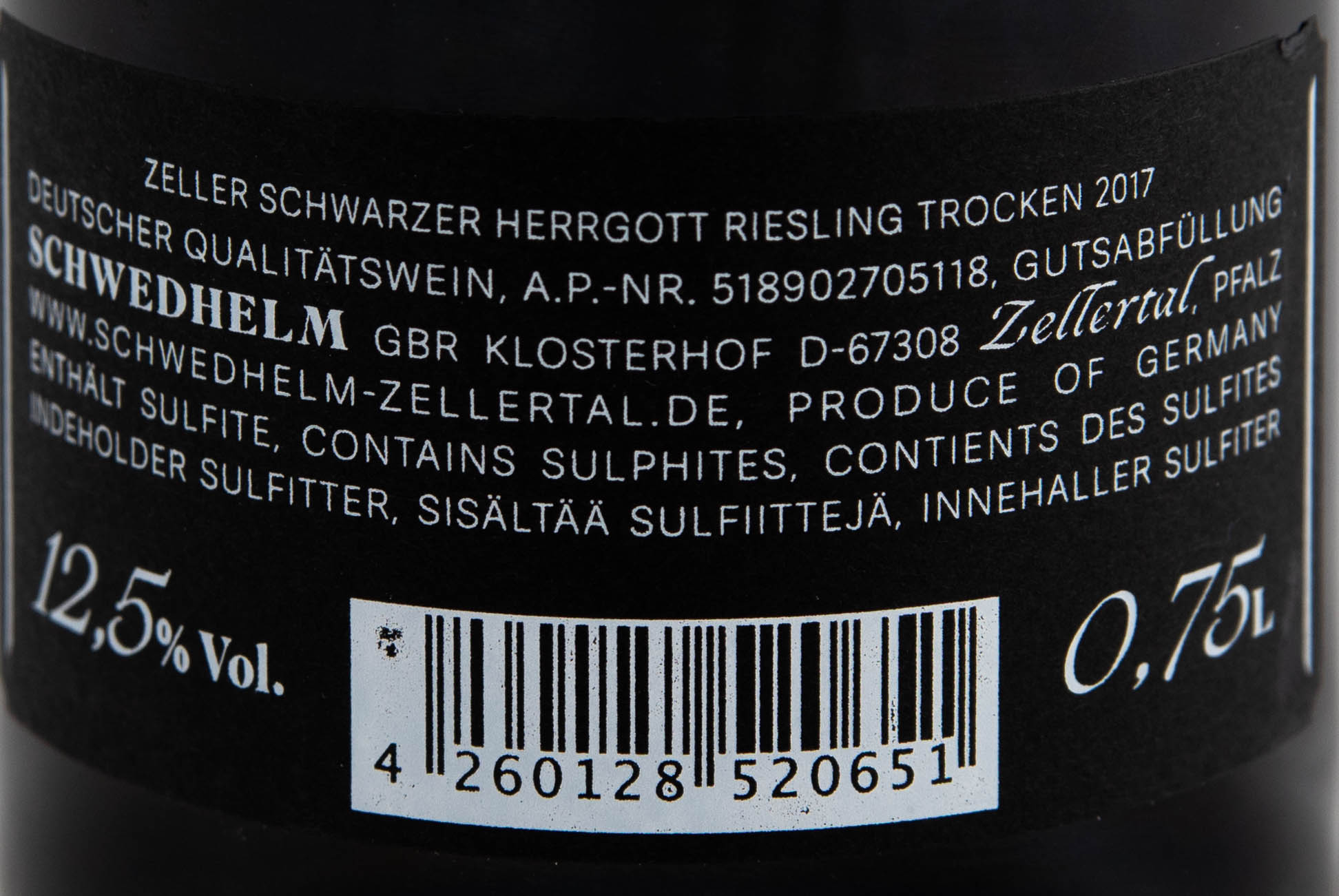 Riesling Schwarzer Herrgott - Schwedhelm