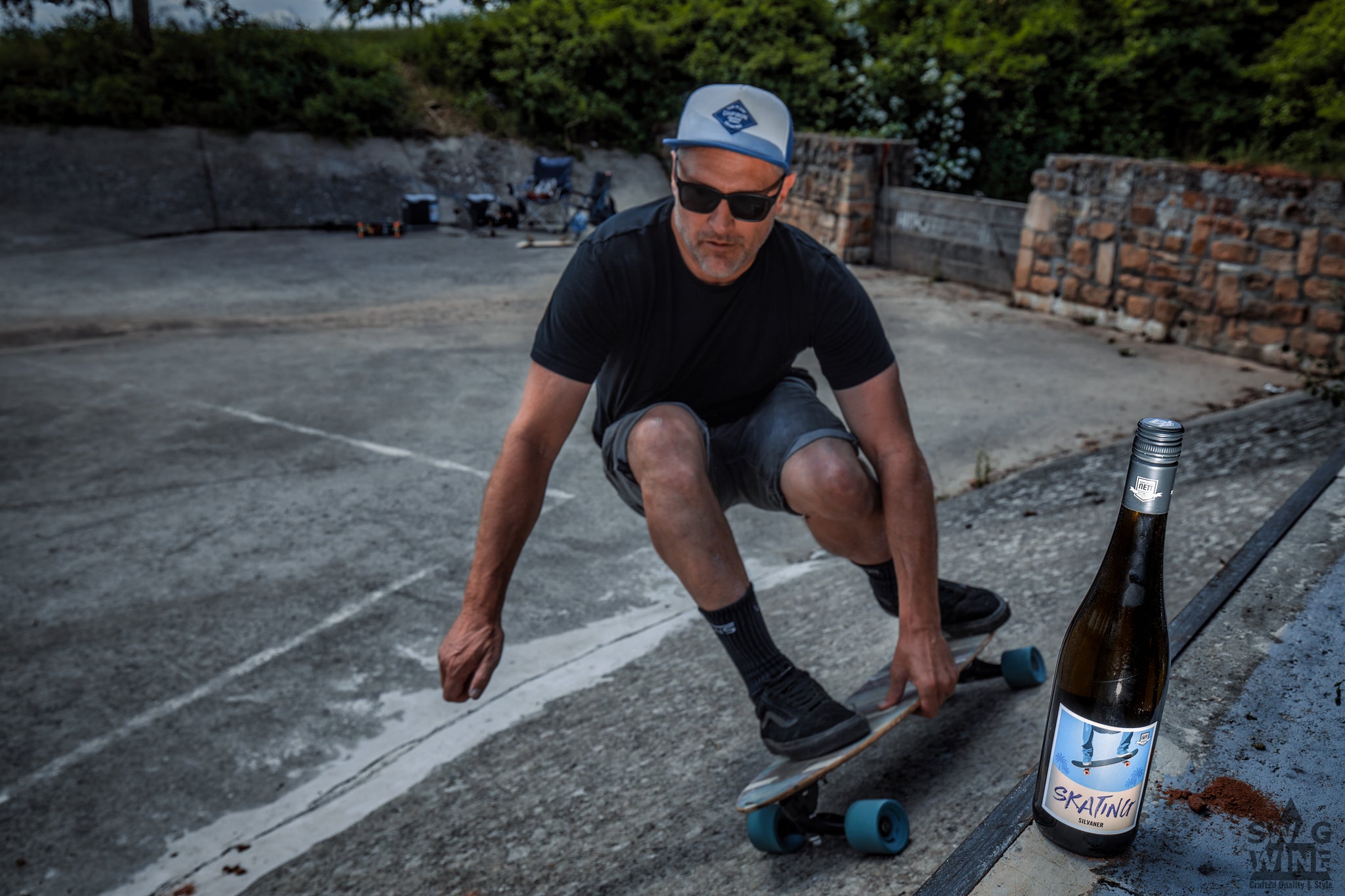 Skating Silvaner Sylvaner Apfel Bergdoldt Reiff Nett Pfalz Swagwine Wein Wine Board Skateboard Palmen 360