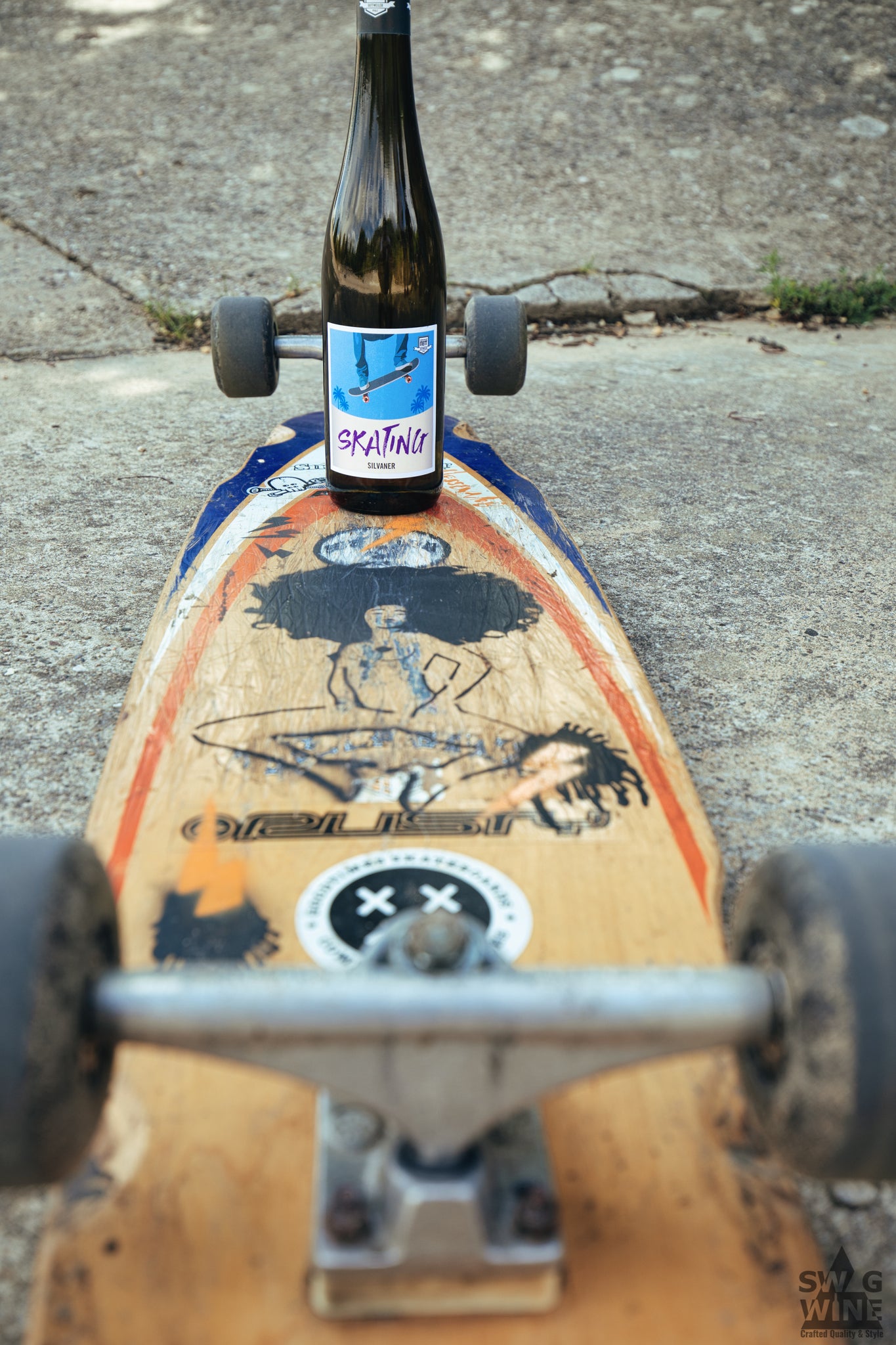 Skating Silvaner Sylvaner Apfel Bergdoldt Reiff Nett Pfalz Swagwine Wein Wine Board Skateboard Palmen 360