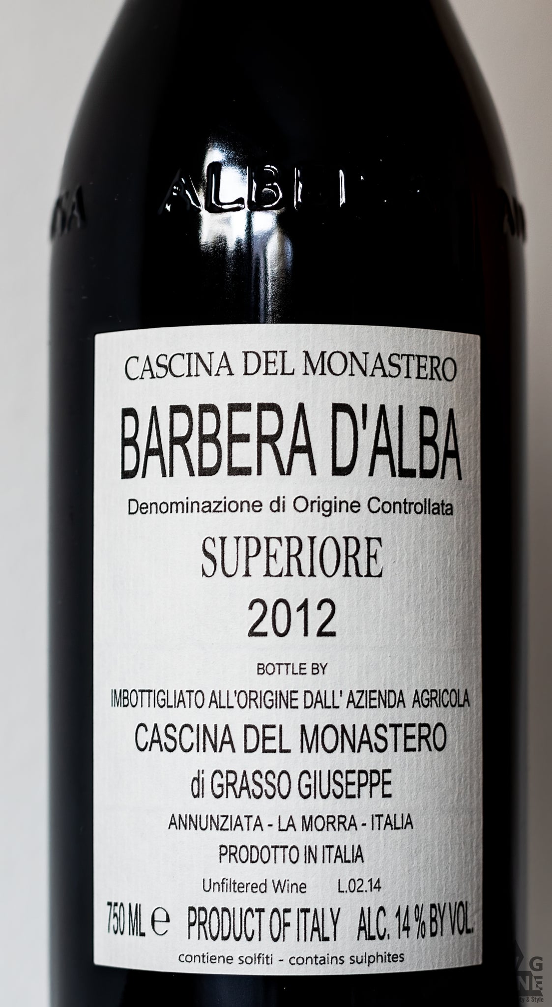 Barbera d'Alba Superiore 2012 Cascina del Monastero Swagwine