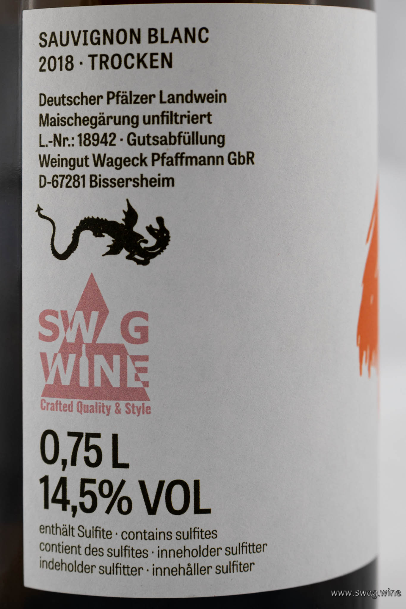 Wageck Pfaffmann Swagwine Orange Utan Sauvignon Blanc Orangewein Biegert Pfalz