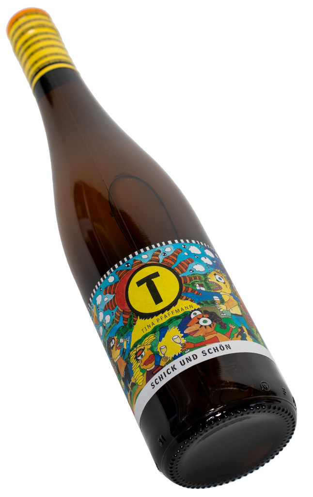 Riesling Schick und Schön Tina Pfaffmann Pfalz Swagwine Comic Label bunt