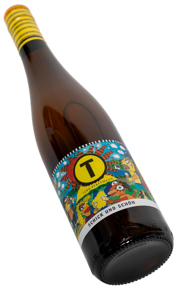 Riesling Schick und Schön Tina Pfaffmann Pfalz Swagwine Comic Label bunt