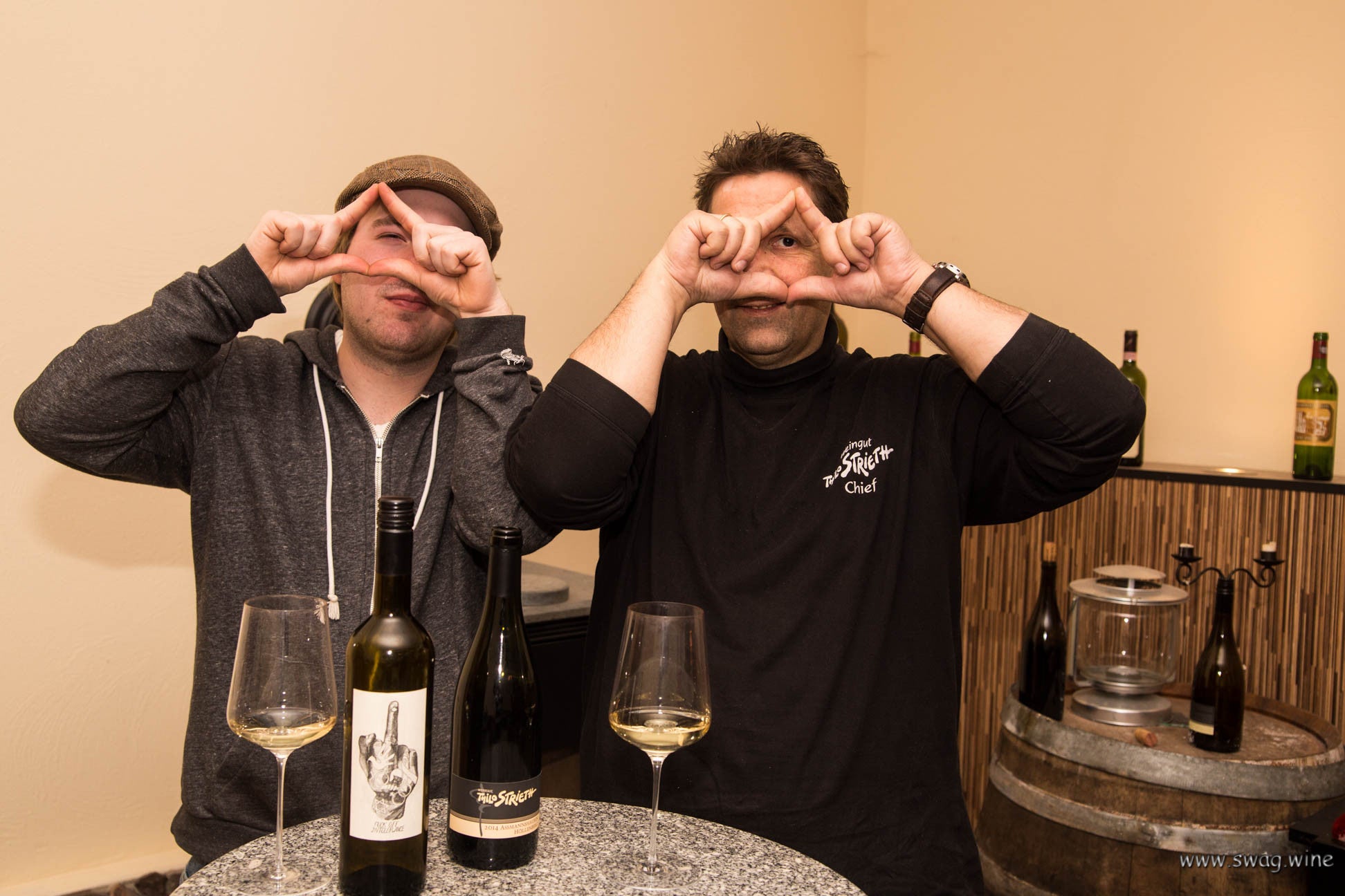 Fred und Nico Strieth Thilo Rheingau Swagwine Fuck off intolerance blanc de noir Spätburgunder