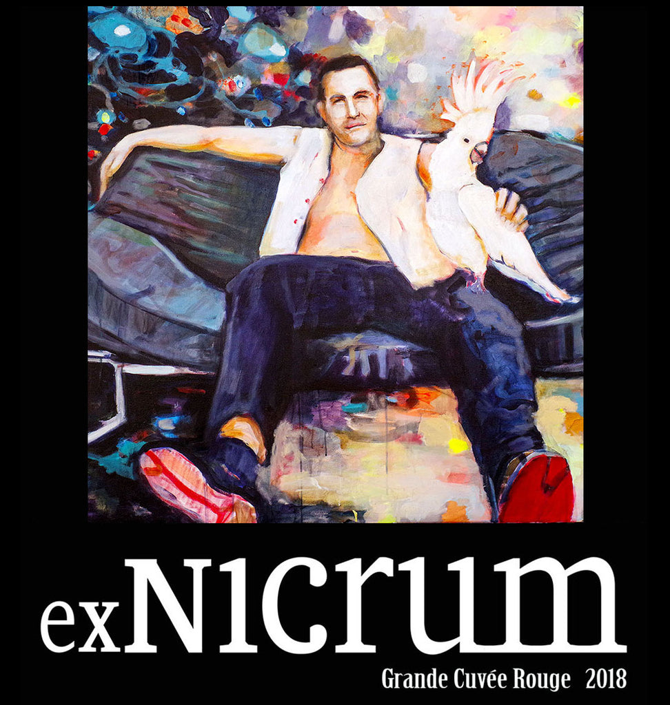 Künstler Etikett des Grande Cuvée Rouge von der Weinmanufaktur exNicrum aus Württemberg