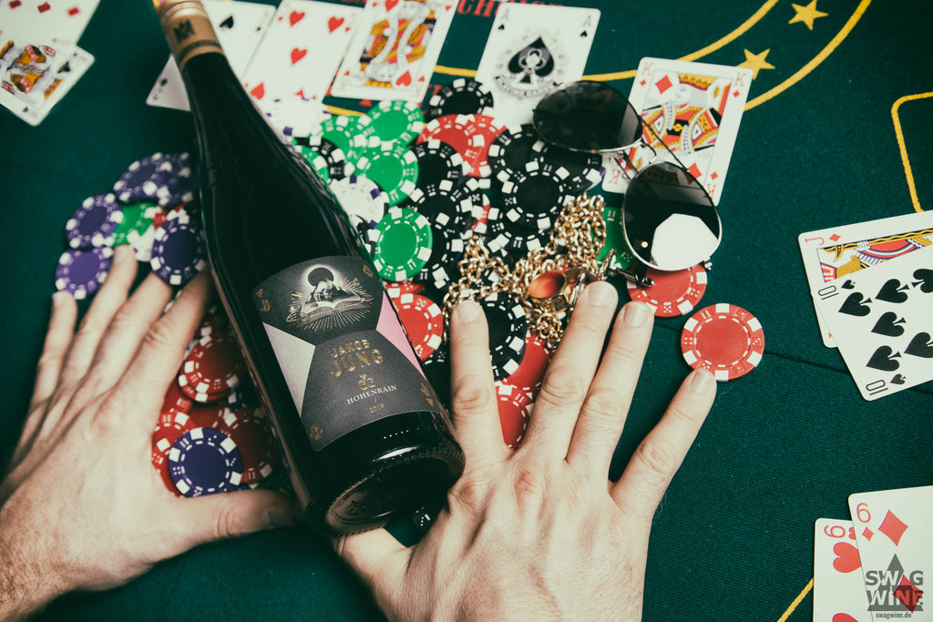 Riesling Großes Gewäch Erbacher Hohenrain von Weingut Jakob Jung als EInsatz All in beim Poker